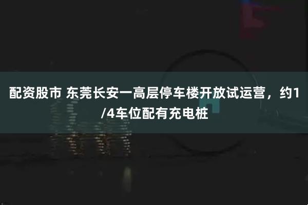 配资股市 东莞长安一高层停车楼开放试运营，约1/4车位配有充电桩